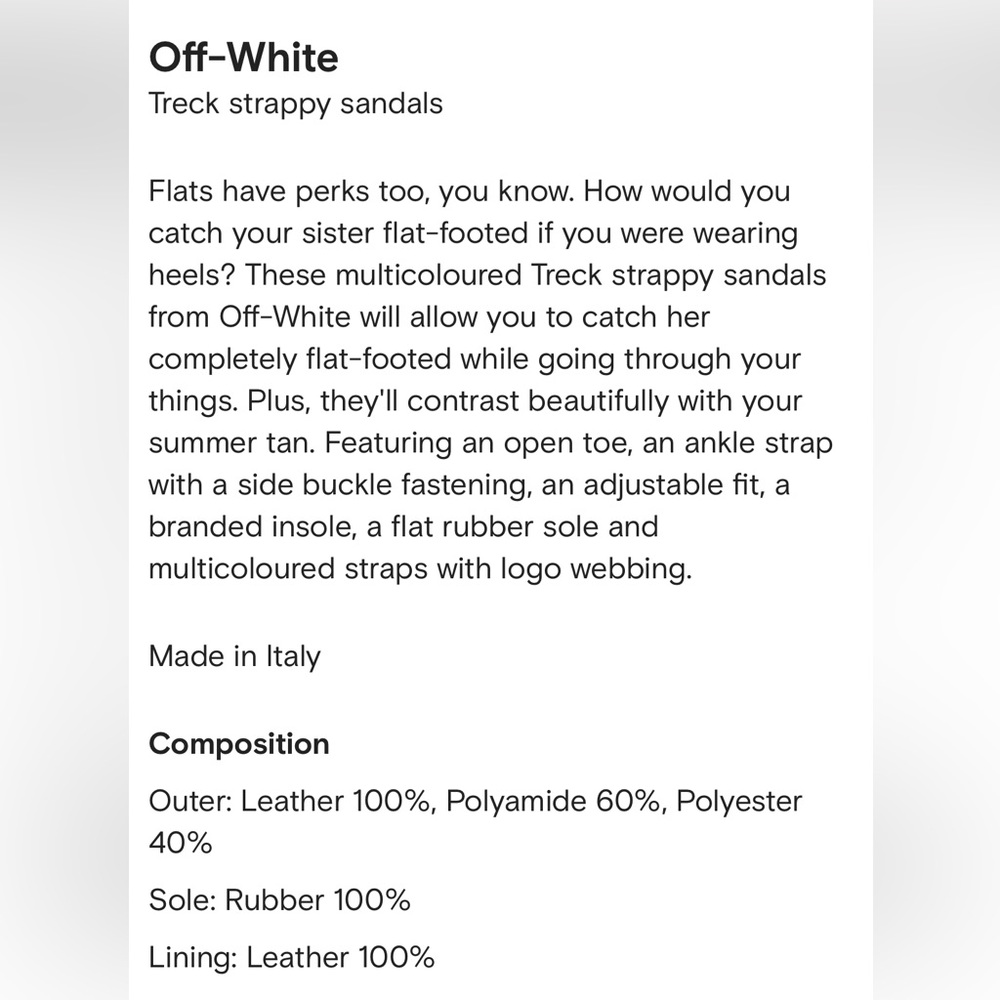 Off-White Multicolor Sandals - image 15